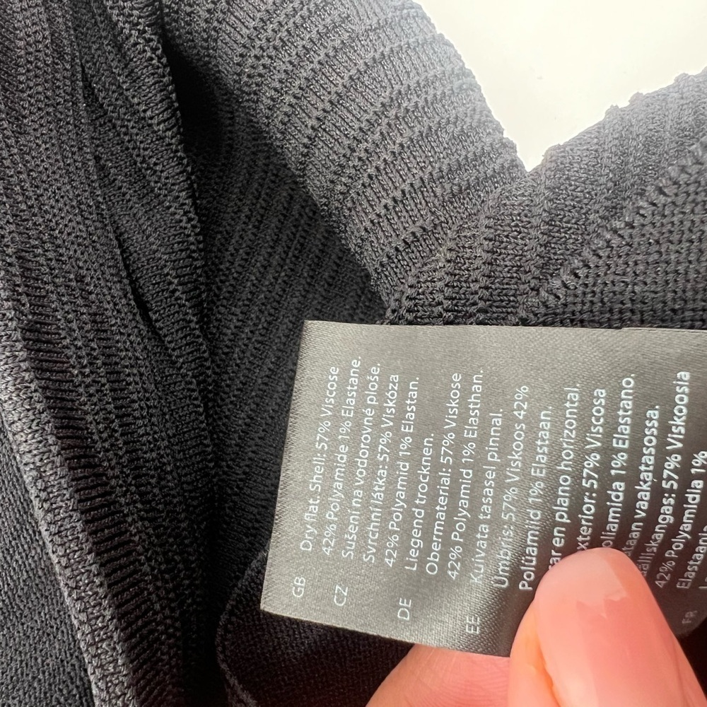 Cos Textured Knit Black Bandeau Top - Picture 5 of 6
